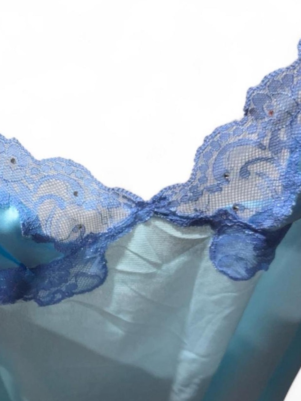 Teal and Blue lace Victoria’s Secret babydoll top - Picture 3 of 3